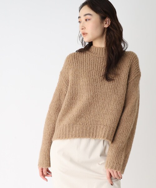 OPAQUE.CLIP（オペークドットクリップ）の「◆【COFIL／コフィル】ローゲージモヘヤMIX ワイドシルエットニット（ニット/セーター・レディース・イエロー/ネイビー/ライトパープル/ライトグリーン/ピンク系/オフホワイト/ブラウン系その他・00）」の3枚目の写真