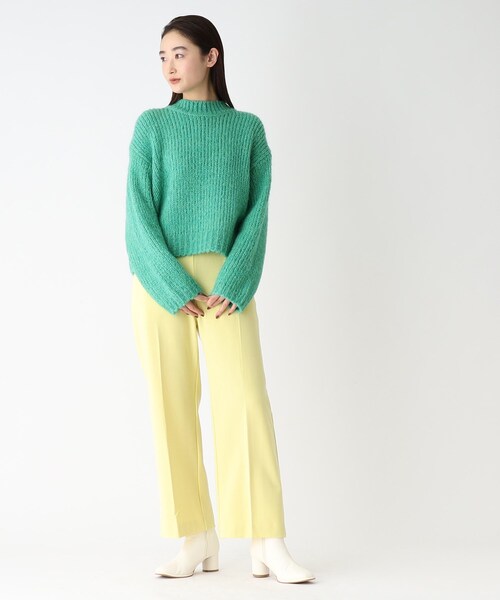 OPAQUE.CLIP（オペークドットクリップ）の「◆【COFIL／コフィル】ローゲージモヘヤMIX ワイドシルエットニット（ニット/セーター・レディース・イエロー/ネイビー/ライトパープル/ライトグリーン/ピンク系/オフホワイト/ブラウン系その他・00）」の15枚目の写真