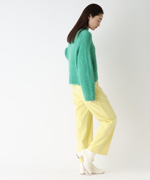 OPAQUE.CLIP（オペークドットクリップ）の「◆【COFIL／コフィル】ローゲージモヘヤMIX ワイドシルエットニット（ニット/セーター・レディース・イエロー/ネイビー/ライトパープル/ライトグリーン/ピンク系/オフホワイト/ブラウン系その他・00）」の16枚目の写真
