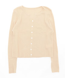 【OKUOKU 0909】リブ ニット カーディガン oku-tops-650134588740-1577