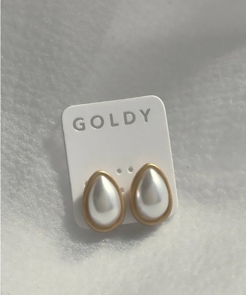 GOLDY(ゴールディ)の「【GOLDY】パール × メタル ドロップ シェイプ ピアス / 1221109 ※(ピアス(両耳用)・レディース・ゴールド/シルバー系その他/シルバー/ゴールド系その他2・FREE)」の7枚目の写真