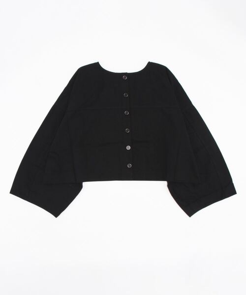 STYLEBLOCK（スタイルブロック）の「綿ツイル前後2WAYオーバーブラウス（シャツ/ブラウス・レディース・オフホワイト/オリーブ/ブラック・M）」の4枚目の写真