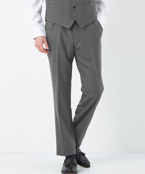 green label relaxing(グリーンレーベルリラクシング)の「<REDA×green label relaxing>トロ無地 ノープリーツ スーツパンツ(スーツパンツ・メンズ・ブラック/ダークグレー/ネイビー/グレー・72cm/80cm/84cm/88cm/92cm/76cm)」の3枚目の写真