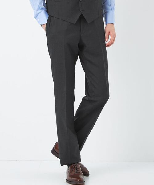 green label relaxing(グリーンレーベルリラクシング)の「<REDA×green label relaxing>トロ無地 ノープリーツ スーツパンツ(スーツパンツ・メンズ・ブラック/ダークグレー/ネイビー/グレー・72cm/80cm/84cm/88cm/92cm/76cm)」の4枚目の写真
