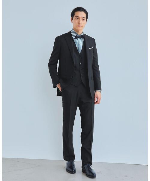 green label relaxing(グリーンレーベルリラクシング)の「<REDA×green label relaxing>トロ無地 ノープリーツ スーツパンツ(スーツパンツ・メンズ・ブラック/ダークグレー/ネイビー/グレー・72cm/80cm/84cm/88cm/92cm/76cm)」の5枚目の写真