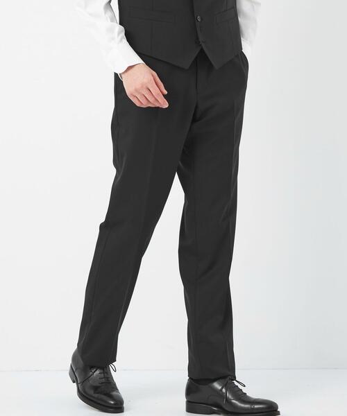 green label relaxing(グリーンレーベルリラクシング)の「<REDA×green label relaxing>トロ無地 ノープリーツ スーツパンツ(スーツパンツ・メンズ・ブラック/ダークグレー/ネイビー/グレー・72cm/80cm/84cm/88cm/92cm/76cm)」の8枚目の写真