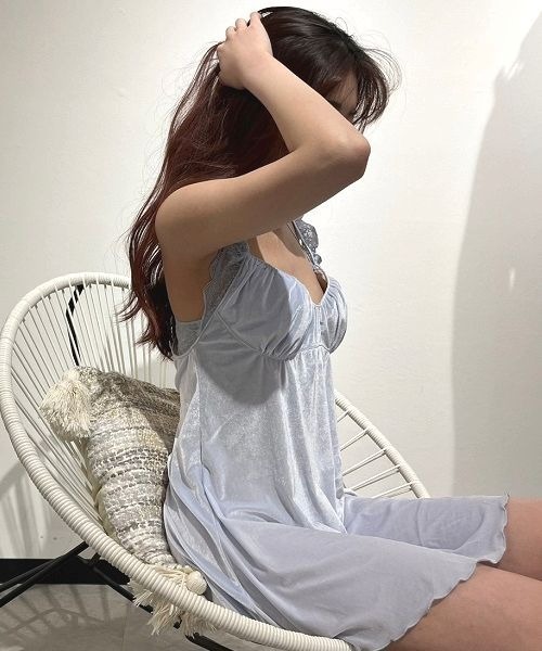 ANNEBRA（アンブラ）の「Light Velvet ベビードール＆ショーツ（ワンピース・レディース・ベビーピンク/ライトブルー・M/L）」の20枚目の写真