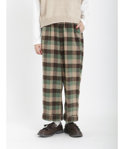 Samansa Mos2(サマンサ モスモス)の「裾ダブル柄アソートパンツ(その他パンツ・レディース・グリーン/モカ/ベージュ/ブラック・フリ-)」の4枚目の写真