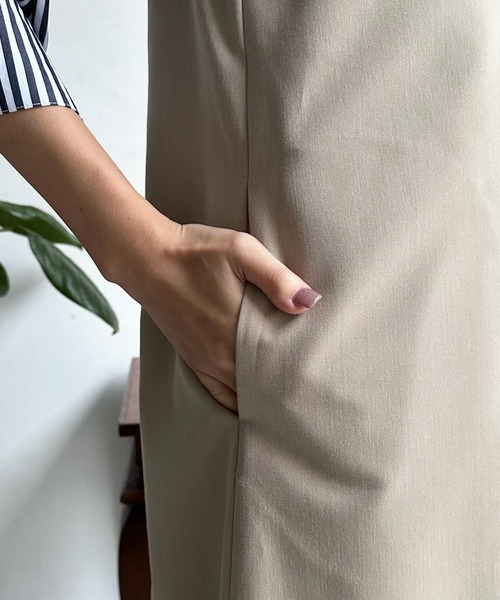 DouDou(ドゥドゥ)の「【WEB限定】2WAYロングジレワンピース(ベスト・レディース・ベージュ/ブルー/ブラック・FREE)」の12枚目の写真