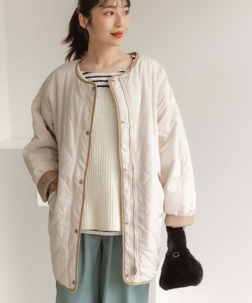 fifth（フィフス）の「2wayボア切替キルティングリバーシブルコート（その他アウター・レディース・アイボリー/ブラック・M）」の9枚目の写真