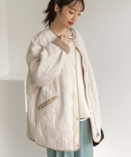 fifth（フィフス）の「2wayボア切替キルティングリバーシブルコート（その他アウター・レディース・アイボリー/ブラック・M）」の10枚目の写真