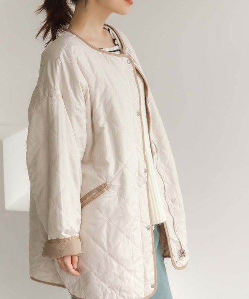 fifth（フィフス）の「2wayボア切替キルティングリバーシブルコート（その他アウター・レディース・アイボリー/ブラック・M）」の7枚目の写真