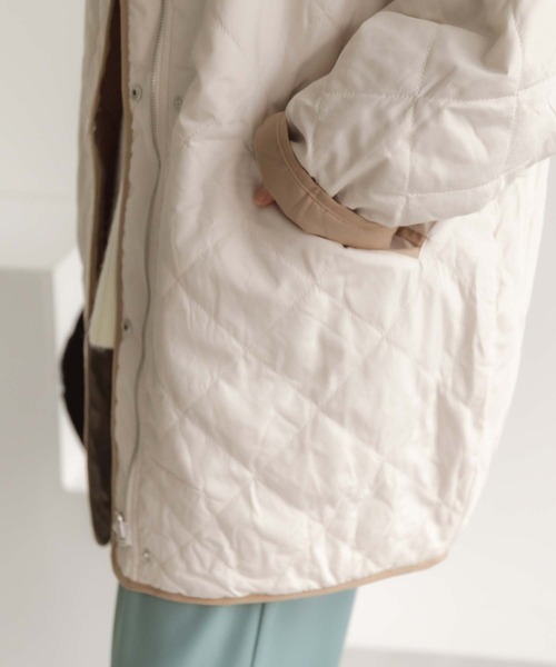 fifth（フィフス）の「2wayボア切替キルティングリバーシブルコート（その他アウター・レディース・アイボリー/ブラック・M）」の8枚目の写真