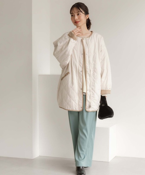 fifth（フィフス）の「2wayボア切替キルティングリバーシブルコート（その他アウター・レディース・アイボリー/ブラック・M）」の14枚目の写真
