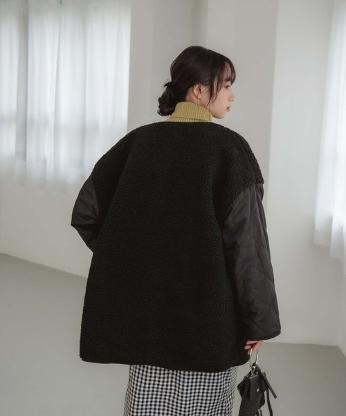 fifth（フィフス）の「2wayボア切替キルティングリバーシブルコート（その他アウター・レディース・アイボリー/ブラック・M）」の17枚目の写真