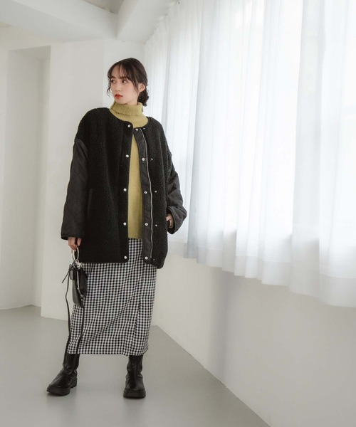 fifth（フィフス）の「2wayボア切替キルティングリバーシブルコート（その他アウター・レディース・アイボリー/ブラック・M）」の20枚目の写真