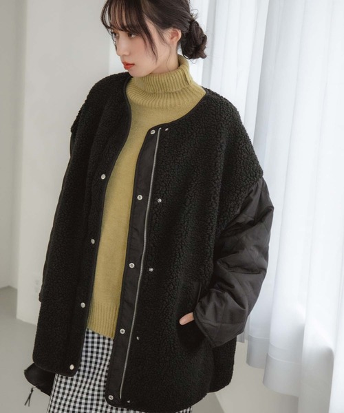 fifth（フィフス）の「2wayボア切替キルティングリバーシブルコート（その他アウター・レディース・アイボリー/ブラック・M）」の16枚目の写真