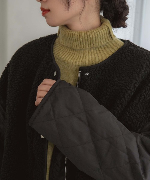 fifth（フィフス）の「2wayボア切替キルティングリバーシブルコート（その他アウター・レディース・アイボリー/ブラック・M）」の15枚目の写真