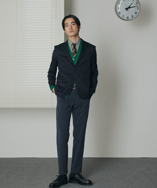 THE SHOP TK （ザ ショップ ティーケー ）の「◆【ON⇔OFF対応/360°ストレッチ】杢ヘリンボンテーパード7DAYSパンツ/7DAYS PANTS（その他パンツ・メンズ・ブラック/ライトベージュ/グレー系2/ネイビー系2/ライトグレー/ネイビー・01/02/03/04/05）」の16枚目の写真