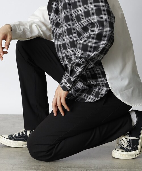 THE SHOP TK （ザ ショップ ティーケー ）の「◆【ON⇔OFF対応/360°ストレッチ】杢ヘリンボンテーパード7DAYSパンツ/7DAYS PANTS（その他パンツ・メンズ・ブラック/ライトベージュ/グレー系2/ネイビー系2/ライトグレー/ネイビー・01/02/03/04/05）」の9枚目の写真