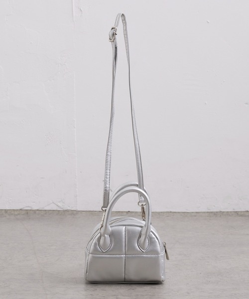 DISCOAT（ディスコート）の「キルティングミニボストンバッグ（ボストンバッグ・レディース・ライトベージュ/シルバー/イエロー/ブラック・FREE）」の14枚目の写真