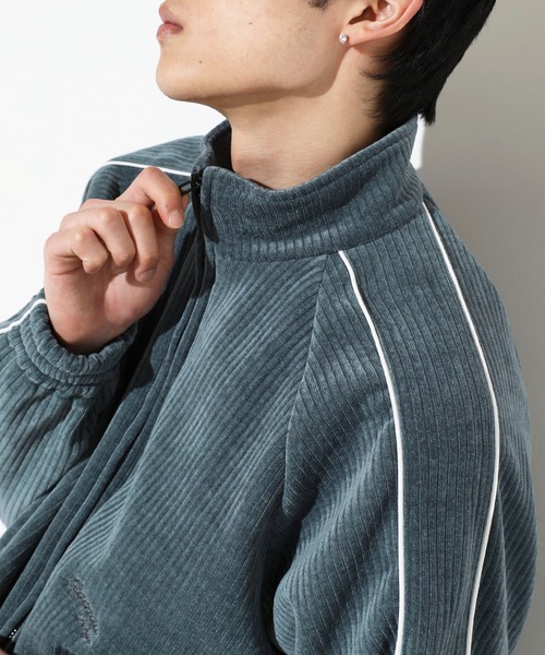 LEGENDA（レジェンダ）の「レジェンダ コーデュロイ ベロアトラックジャケット / LEGENDA Corduroy Velor Track Jacket（ブルゾン・メンズ・ブルー/ブラック/アイボリー・FREE）」の19枚目の写真