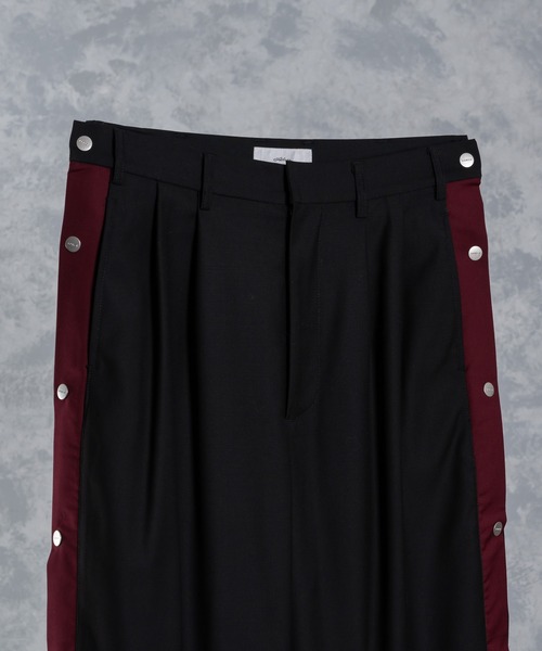 Full snap side line deformation pants/フルスナップサイド