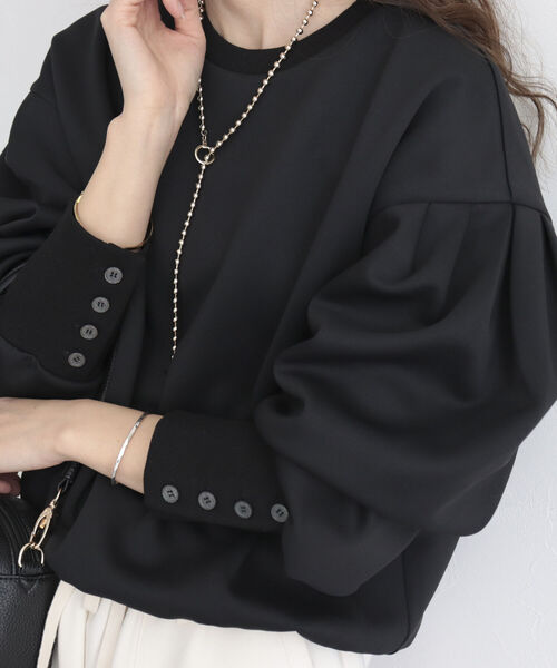 fredy emue（フレディエミュ）の「ボリュームスリーブプルオーバー（Tシャツ/カットソー・レディース・オフホワイト/カーキ/ブラック・38）」の10枚目の写真