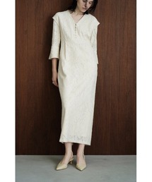 CURTAIN LACE FLARE CUFF ONE PIECE
