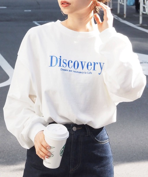 tiptop(ティップトップ)の「アソートロゴ刺繍ロンT(Tシャツ/カットソー・レディース・ホワイト系その他3/ブラック/ホワイト系その他4/ホワイト系その他5/ホワイト系その他/ホワイト系その他2/オフホワイト/ネイビー/サックスブルー・FREE)」の3枚目の写真