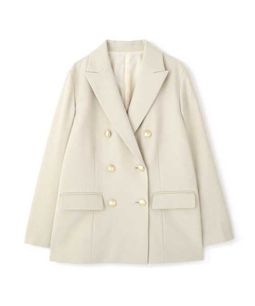 NATURAL BEAUTY BASIC ベージュ ダブルブレストピーコート NATURAL BEAUTY BASIC 美品 24AW ナチュラルビューティー
