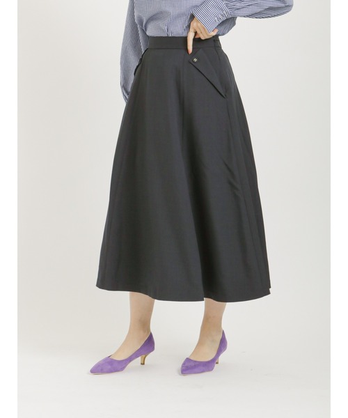 Te chichi（テチチ）の「フラップボタンフレアスカート（スカート・レディース・ネイビー/イエロー/ブルー・ﾌﾘ-）」の2枚目の写真