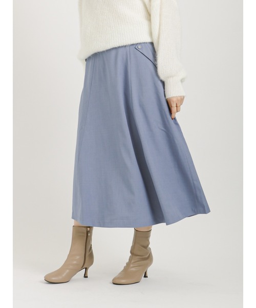 Te chichi（テチチ）の「フラップボタンフレアスカート（スカート・レディース・ネイビー/イエロー/ブルー・ﾌﾘ-）」の3枚目の写真