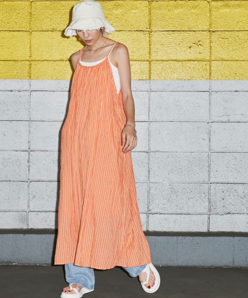 Auntie Rosa Holiday(アンティローザホリデー)の「キャンブリックボイルクリンクルキャミワンピース(ワンピース・レディース・ブラック/グリーン/ピンク/ベージュ・FREE)」の6枚目の写真