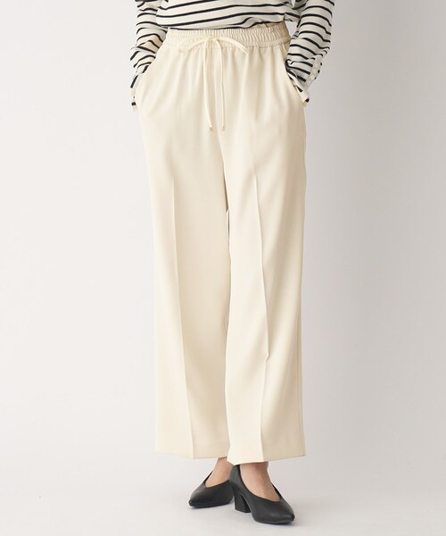 OPAQUE.CLIP（オペークドットクリップ）の「◆ストレッチイージーワイドパンツ【美脚シルエット】（その他パンツ・レディース・オフホワイト/ライトグレー/ベージュ/ブラック・34/36/38/40/42）」の5枚目の写真