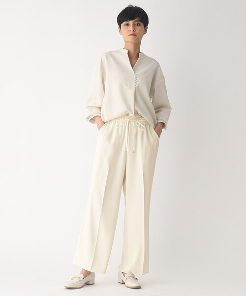 OPAQUE.CLIP（オペークドットクリップ）の「◆ストレッチイージーワイドパンツ【美脚シルエット】（その他パンツ・レディース・オフホワイト/ライトグレー/ベージュ/ブラック・34/36/38/40/42）」の19枚目の写真