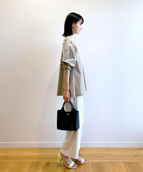 OPAQUE.CLIP（オペークドットクリップ）の「◆ストレッチイージーワイドパンツ【美脚シルエット】（その他パンツ・レディース・オフホワイト/ライトグレー/ベージュ/ブラック・34/36/38/40/42）」の6枚目の写真