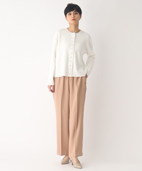 OPAQUE.CLIP（オペークドットクリップ）の「◆ストレッチイージーワイドパンツ【美脚シルエット】（その他パンツ・レディース・オフホワイト/ライトグレー/ベージュ/ブラック・34/36/38/40/42）」の7枚目の写真