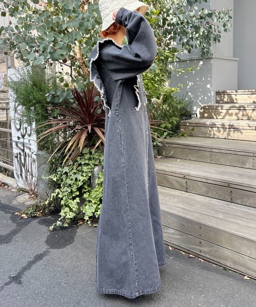 CIAOPANIC（チャオパニック）の「フリルデニムワンピース/コートワンピース（ワンピース・レディース・ブラック/ブルー・FREE）」の20枚目の写真