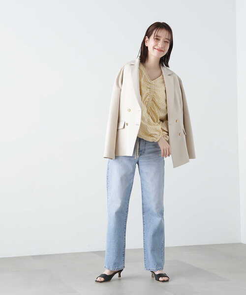 N.（N. Natural Beauty Basic）（エヌエヌナチュラルビューティーベーシック）の「【S Size Line】◆ダブルクロスダブルジャケット（テーラードジャケット・レディース・ネイビー/オフホワイト・SMALL/MEDIUM）」の11枚目の写真