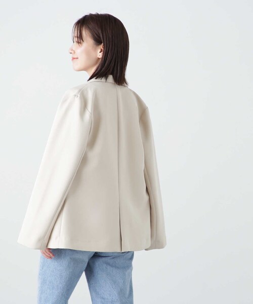 N.（N. Natural Beauty Basic）（エヌエヌナチュラルビューティーベーシック）の「【S Size Line】◆ダブルクロスダブルジャケット（テーラードジャケット・レディース・ネイビー/オフホワイト・SMALL/MEDIUM）」の16枚目の写真