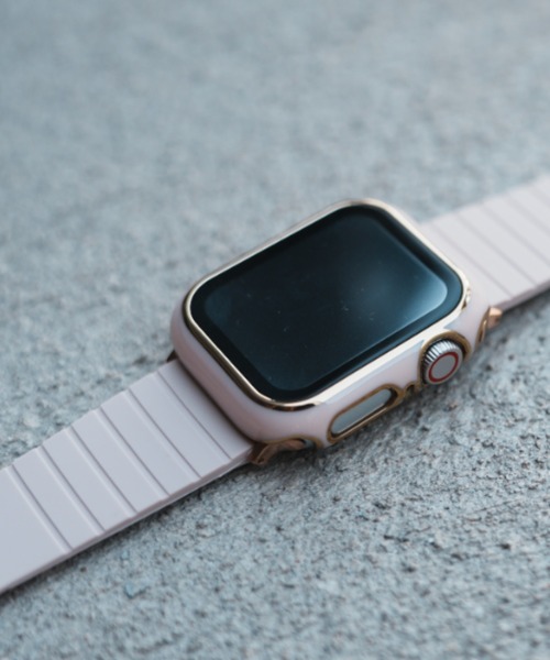 zandy(ズィーアンドワイ)の「zandy/ズィー・アンド・ワイ Apple Watch【ツヤハードケース】 アップルウォッチケース カバー ハードツヤタイプ 全面保護 ガラスフィルム一体式 /// case4(デジタル腕時計・メンズ・グリーン/ピンク/レッド/ブラック/ホワイト/ネイビー・40/44)」の5枚目の写真