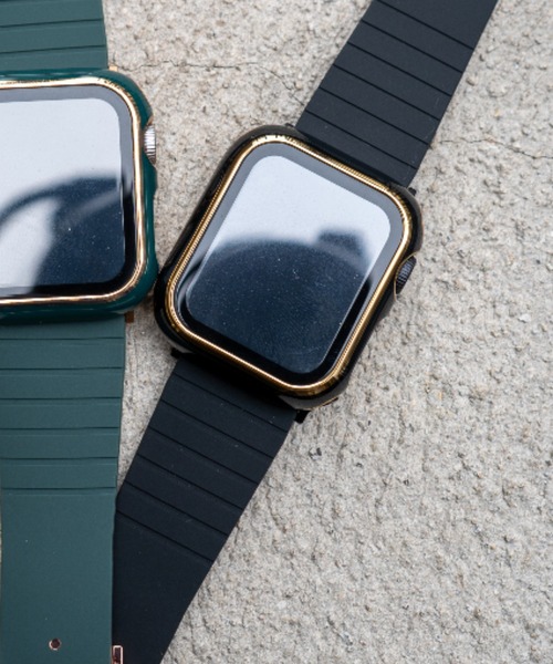 zandy(ズィーアンドワイ)の「zandy/ズィー・アンド・ワイ Apple Watch【ツヤハードケース】 アップルウォッチケース カバー ハードツヤタイプ 全面保護 ガラスフィルム一体式 /// case4(デジタル腕時計・メンズ・グリーン/ピンク/レッド/ブラック/ホワイト/ネイビー・40/44)」の3枚目の写真