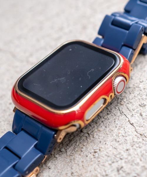 zandy(ズィーアンドワイ)の「zandy/ズィー・アンド・ワイ Apple Watch【ツヤハードケース】 アップルウォッチケース カバー ハードツヤタイプ 全面保護 ガラスフィルム一体式 /// case4(デジタル腕時計・メンズ・グリーン/ピンク/レッド/ブラック/ホワイト/ネイビー・40/44)」の8枚目の写真