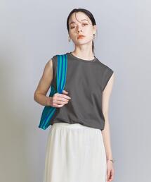 BEAUTY&YOUTH UNITED ARROWS | クリアハイゲージコットンブレンド ノースリーブカットソー(Tシャツ/カットソー)
