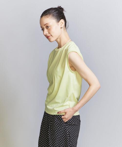 BEAUTY&YOUTH UNITED ARROWS（ビューティーアンドユースユナイテッドアローズ）の「クリアハイゲージコットンブレンド ノースリーブカットソー（Tシャツ/カットソー・レディース・ダークグリーン/オフホワイト/ダークグレー/ライム・S/M）」の22枚目の写真