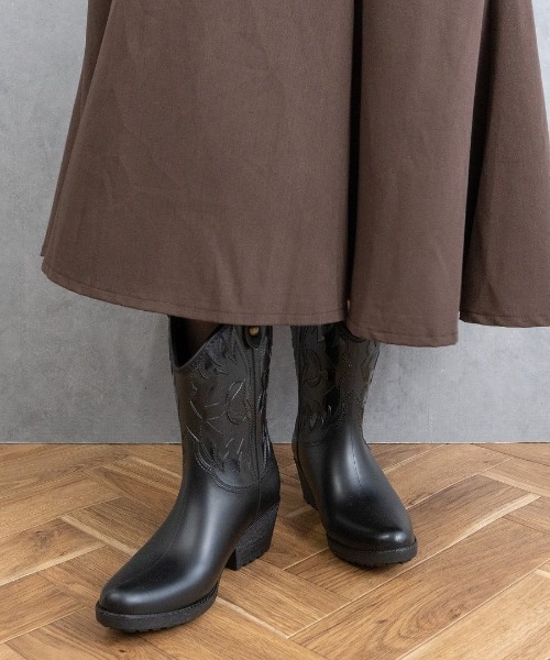 Fabby fabby(ファビィーファビィー)の「ウエスタンレインブーツ(レインシューズ・レディース・ブラック・MEDIUM/LARGE)」の15枚目の写真