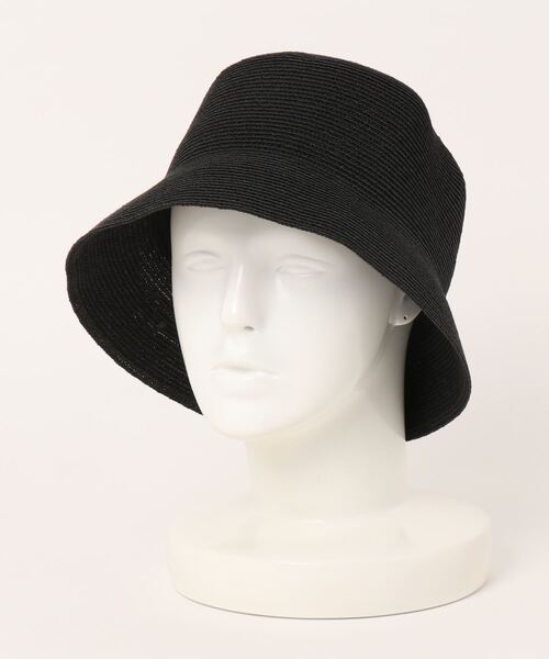 MAJESTIC LEGON（マジェスティックレゴン）の「ペーパーミックスバケハ（ハット・レディース・ブラック/ベージュ・FREE）」の2枚目の写真