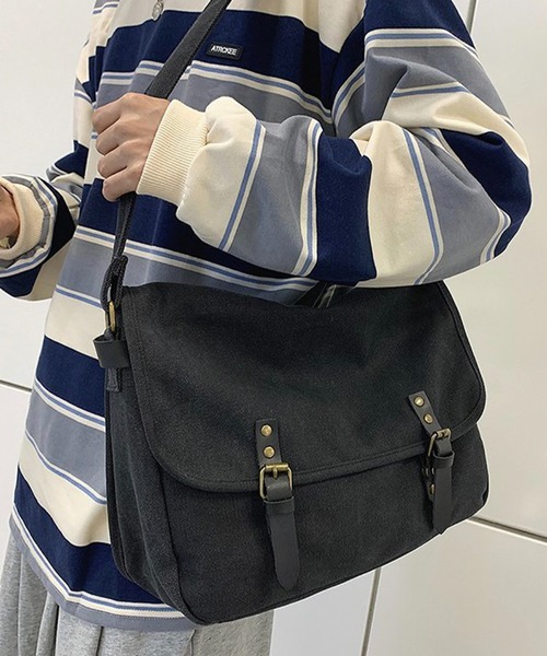 Anchor Smith(アンカー スミス)の「キャンバス ポストマン ビッグショルダーバッグ(ショルダーバッグ・メンズ・ブラウン/ブラック/グレー/ベージュ・FREE)」の15枚目の写真