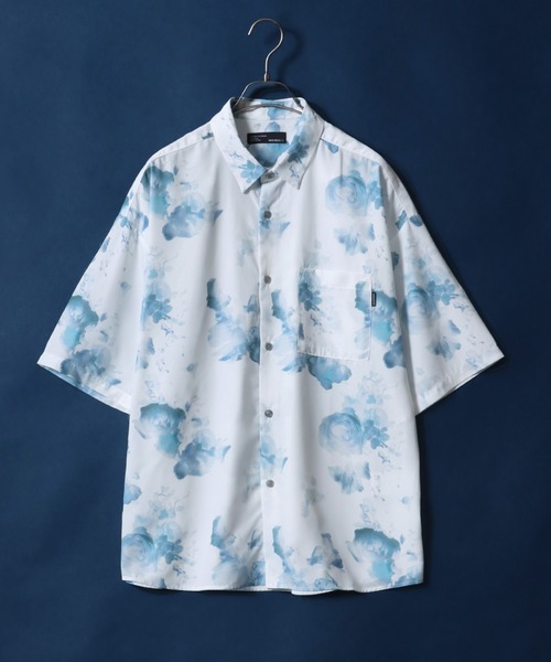 ANPAS(アンパス)の「Cool Touch Total Pattern Print Oversized Silky Shirt/接触冷感 総柄プリント オーバーサイズ シルクタッチ シャツ(シャツ/ブラウス・メンズ・ブラック系その他/グリーン系その他/ホワイト系その他2/ホワイト系その他4/ホワイト系その他5/ブラック系その他2/ブラック系その他3/ブラック系その他4/ブラック系その他5/ホワイト系その他/ホワイト系その他3/ブラック/グレー/ホワイト/ブルー系その他/ホワイト系その他6/ブラック系その他7/ブラック系その他6/ブラック系/ブラック系1/ホワイト系その他7/グレー系その他/ブルー・L/M)」の3枚目の写真